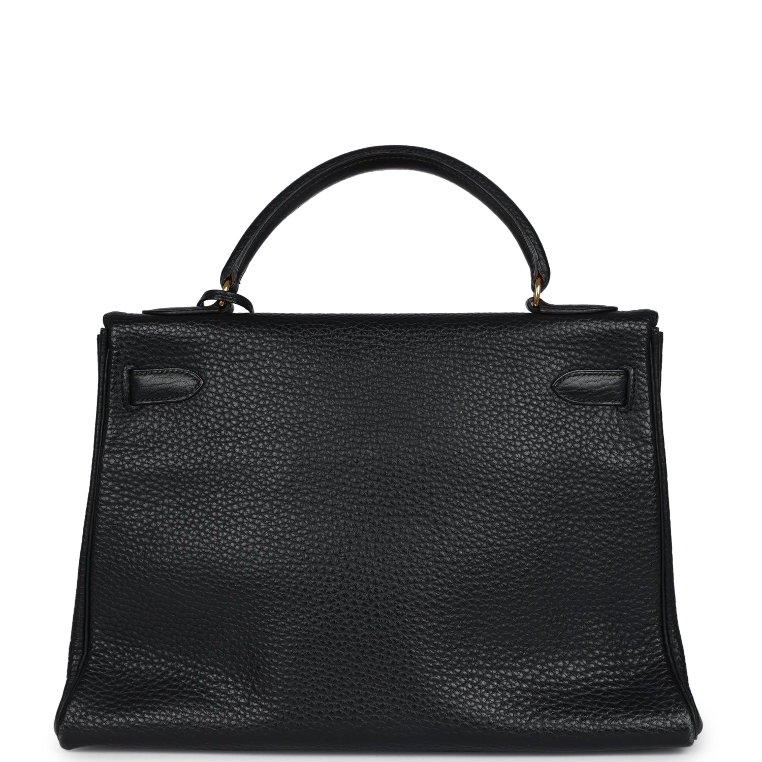 New Hermes Kelly Retourne 32 Black Ardennes Gold Hardware