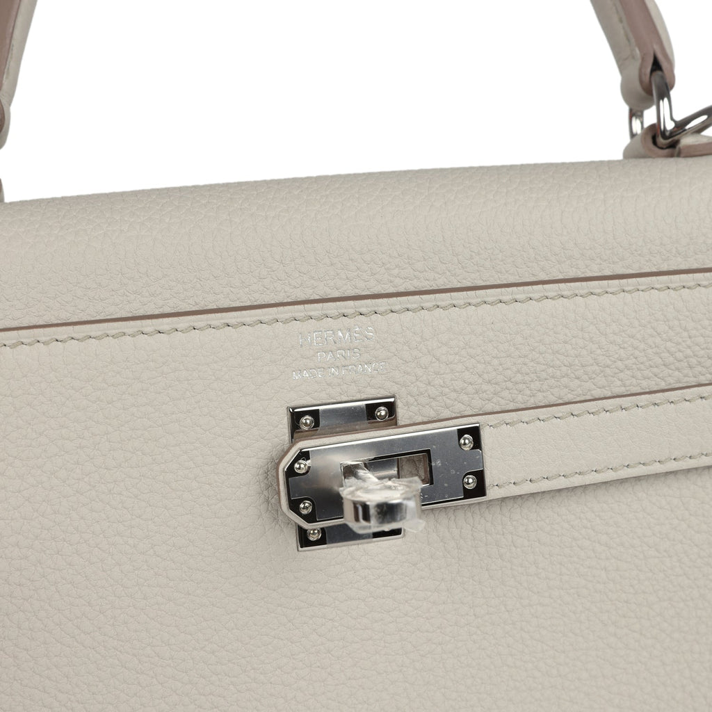 Hermes Kelly Retourne 25 Beton Togo Palladium Hardware