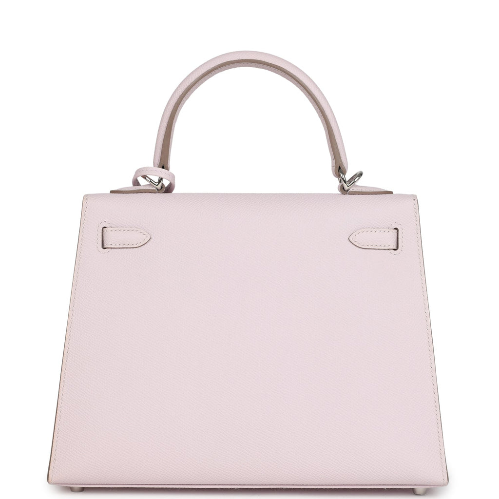 Hermes Kelly Sellier 25 Mauve Pale Epsom Palladium Hardware