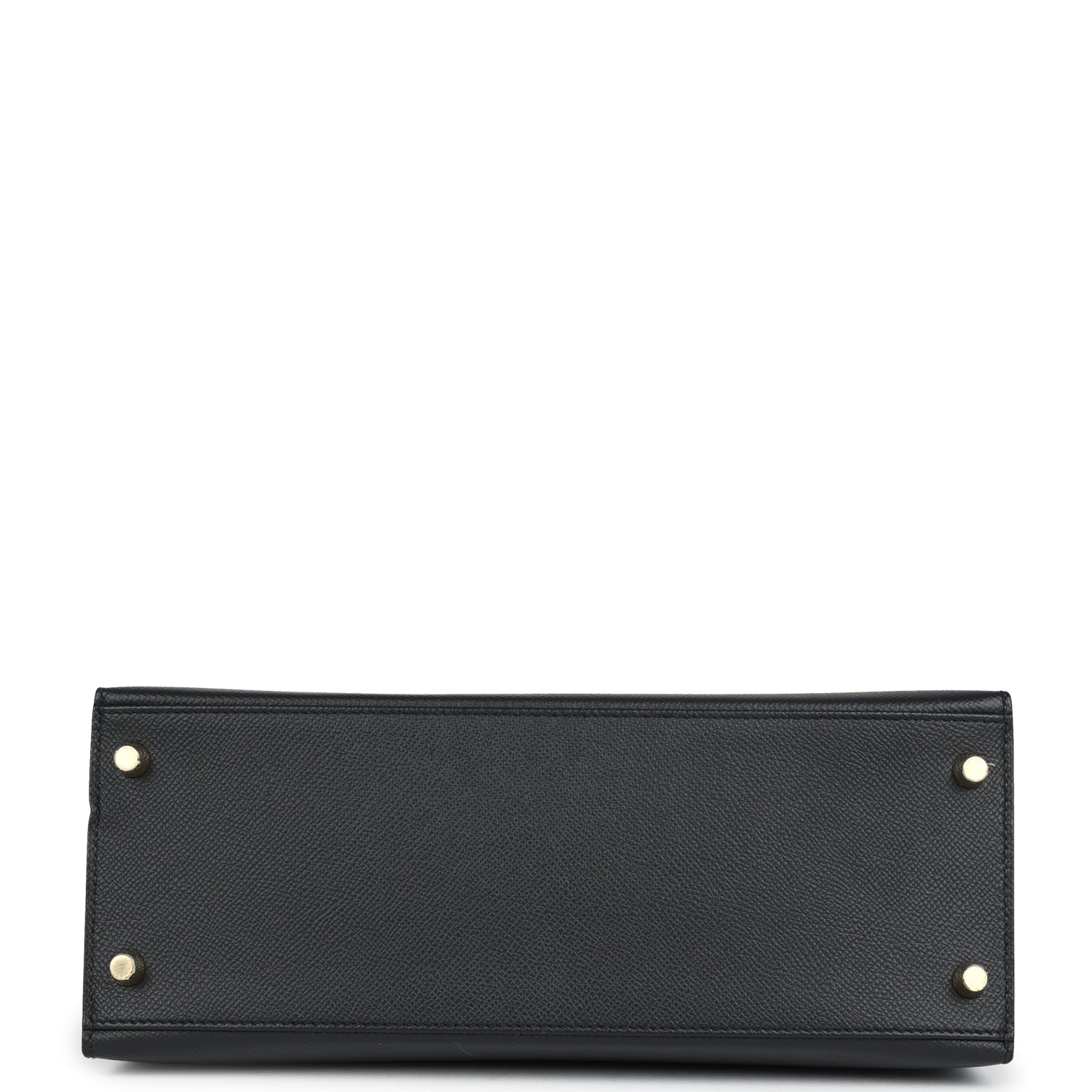 Pre-owned Hermes Kelly Sellier 28 Black Epsom Gold Hardware