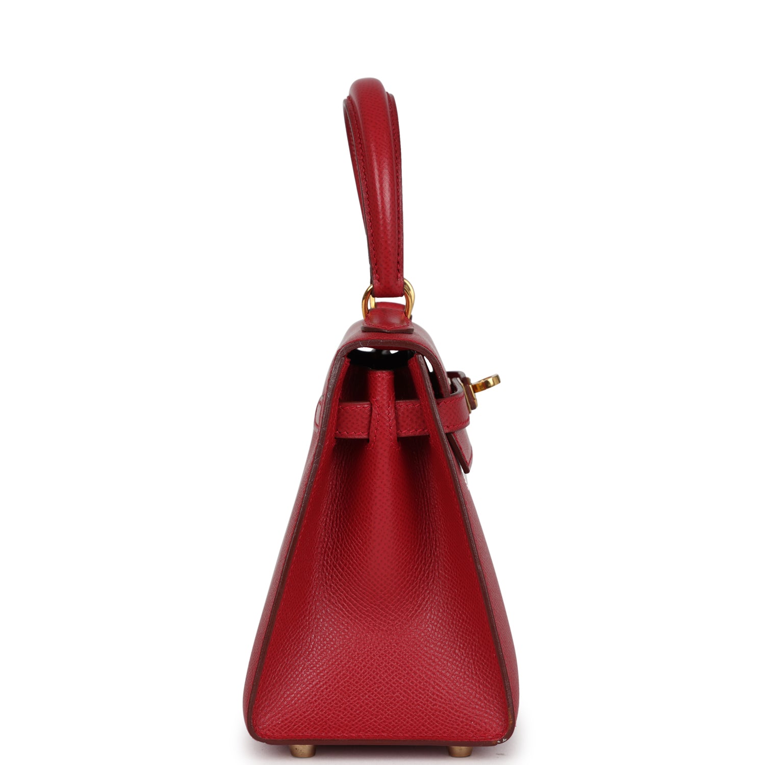 New Hermes Kelly Sellier 20 Rouge Vif Courchevel Gold Hardware