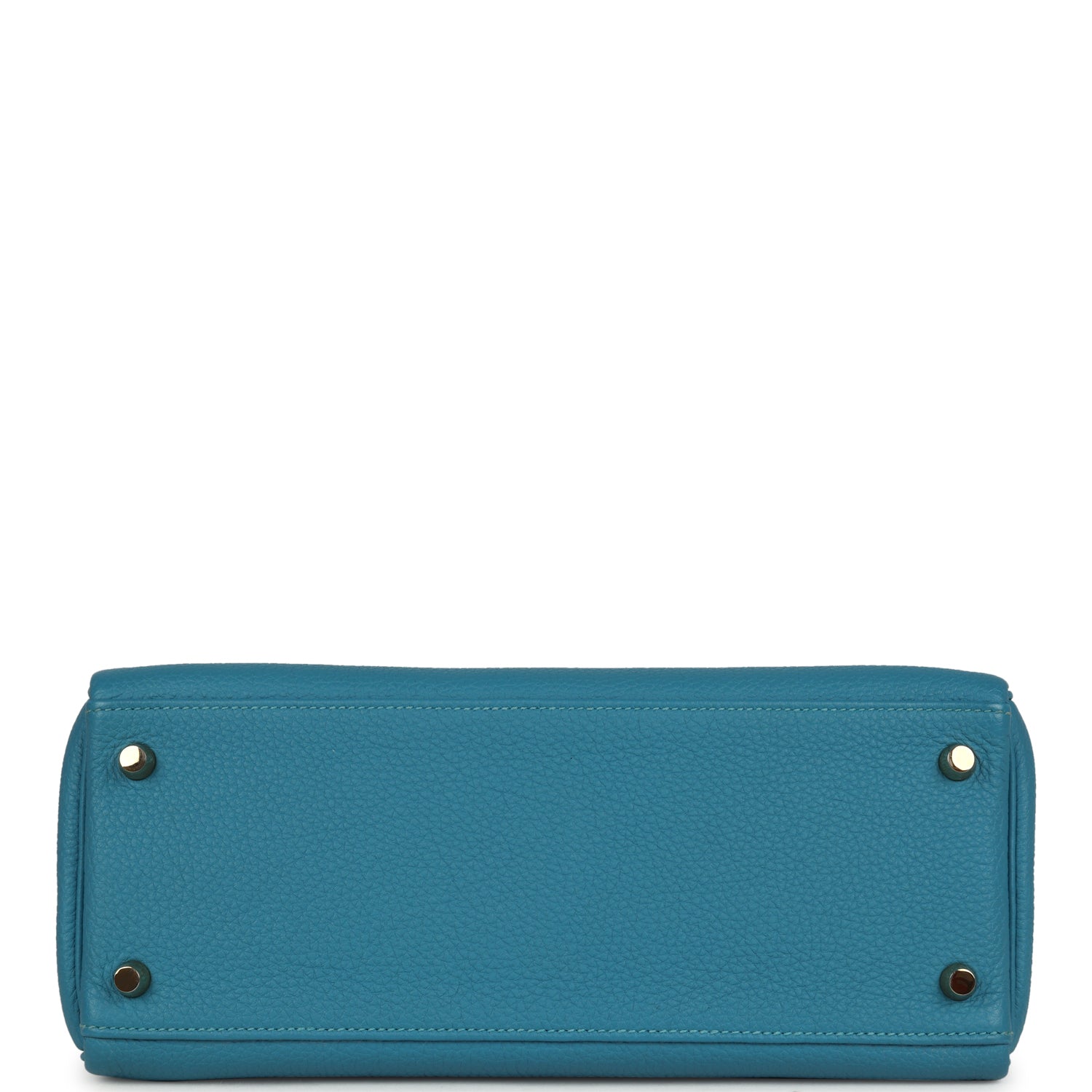 Pre-owned Hermes Kelly Retourne 28 Turquoise Togo Gold Hardware