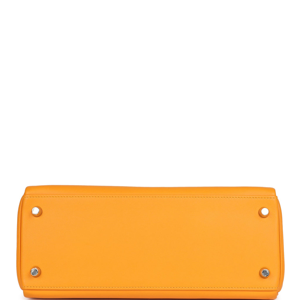 Hermes Special Order (HSS) Kelly Retourne 28 Jaune D'Or Swift Brushed Palladium Hardware