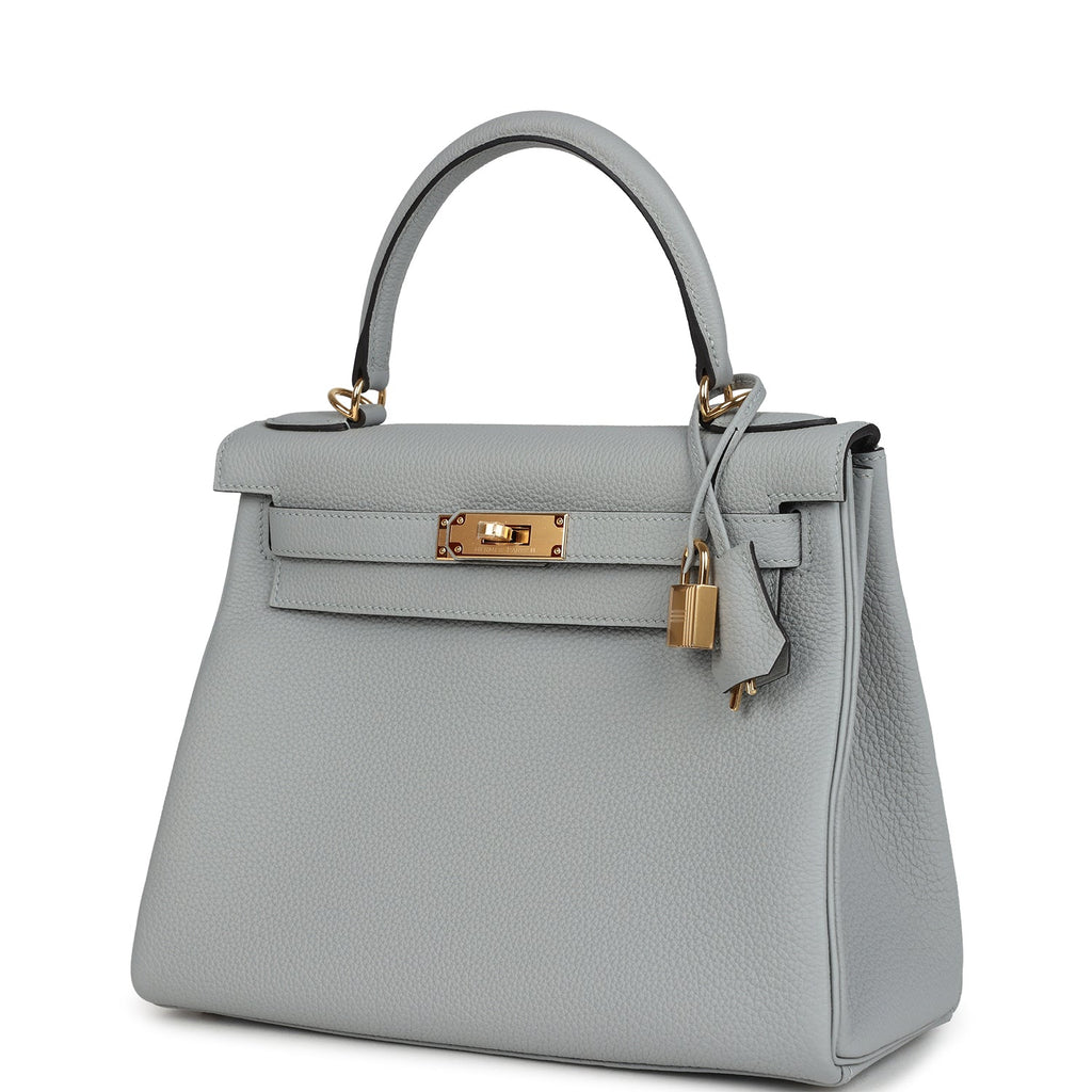 Hermes Kelly Retourne 28 Bleu Glacier Togo Gold Hardware