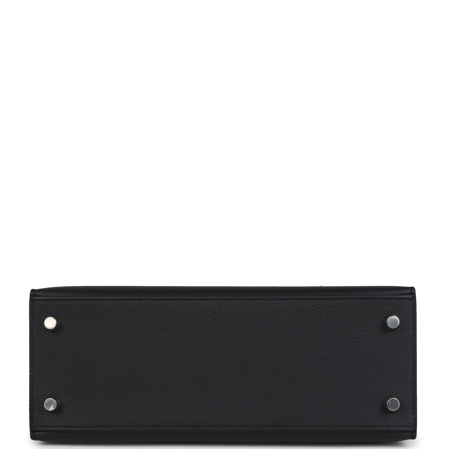 Hermes Kelly Sellier 25 Black Epsom Palladium Hardware