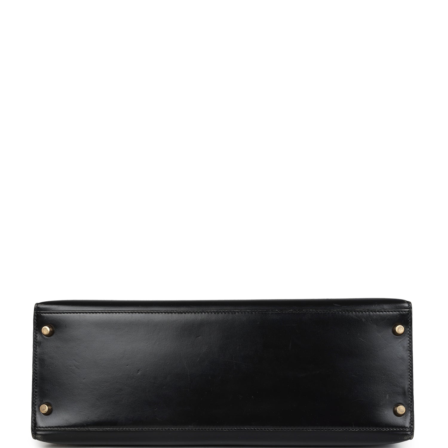 New Hermes Kelly Sellier 35 Black Box Gold Hardware