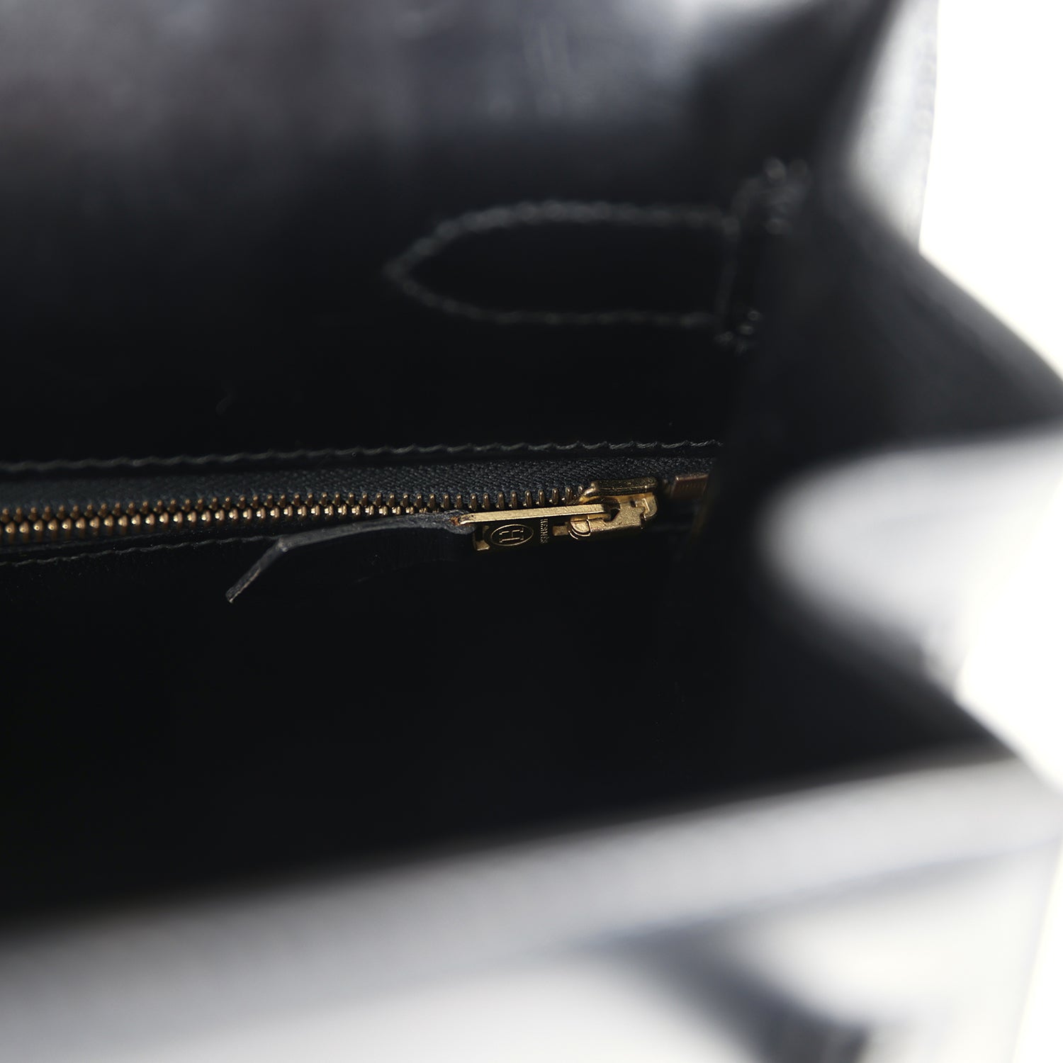 New Hermes Kelly Sellier 35 Black Box Gold Hardware