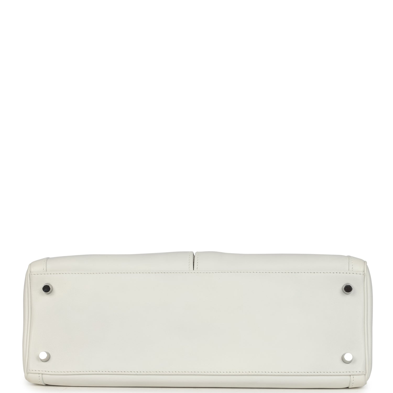 Hermes Kelly Lakis 35 White Swift Palladium Hardware