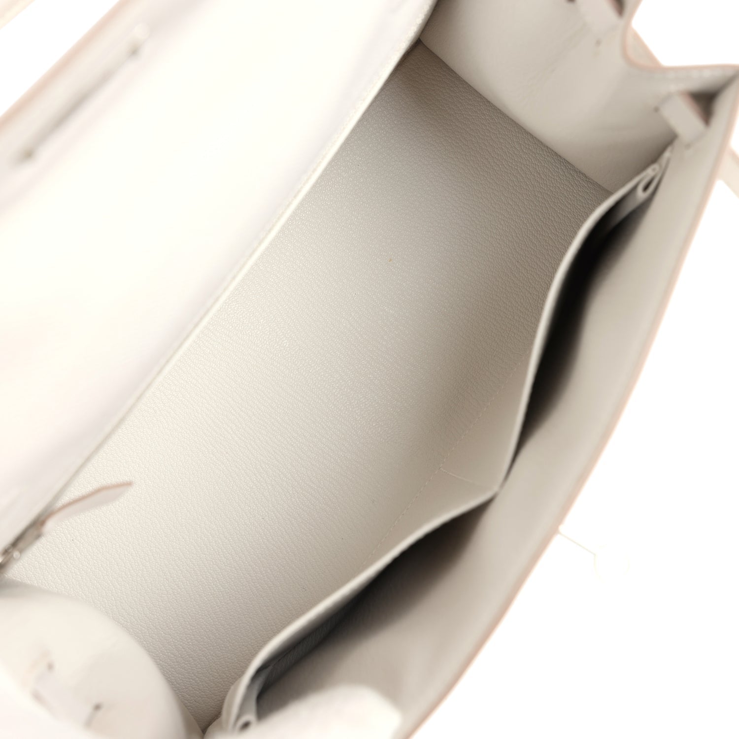 Hermes Kelly Sellier 28 Gris Pale Epsom Palladium Hardware