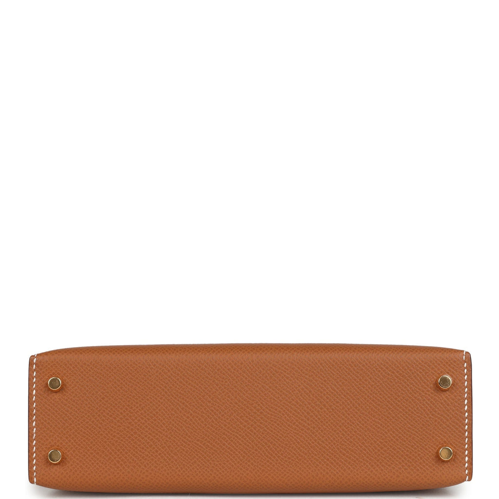 Hermes Kelly Sellier 20 Gold Epsom Gold Hardware