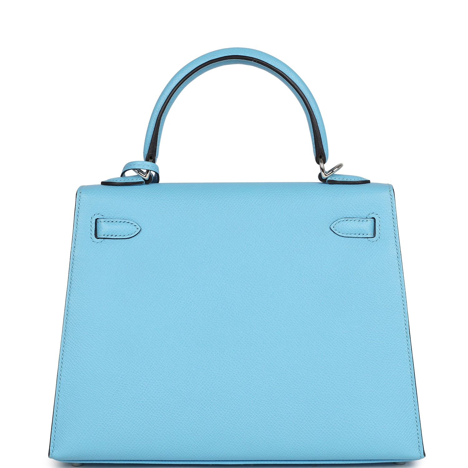 Hermes Kelly Sellier 25 Celeste Epsom Palladium Hardware