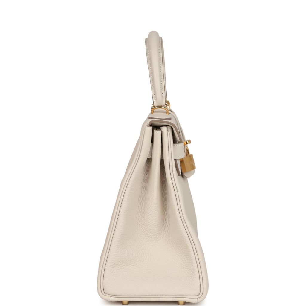 Hermes Kelly Retourne 28 Craie Togo Gold Hardware