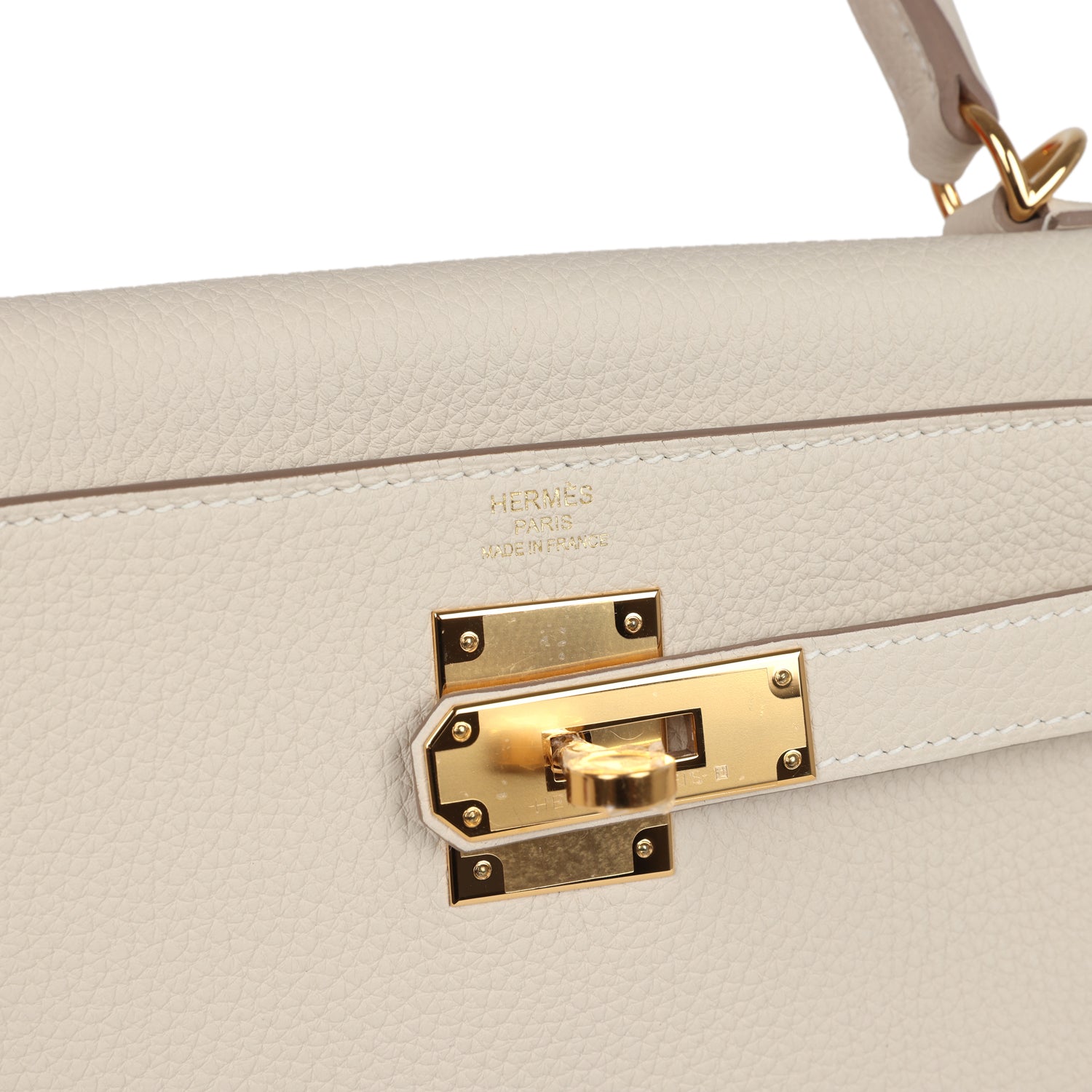 Hermes Kelly Retourne 28 Craie Togo Gold Hardware