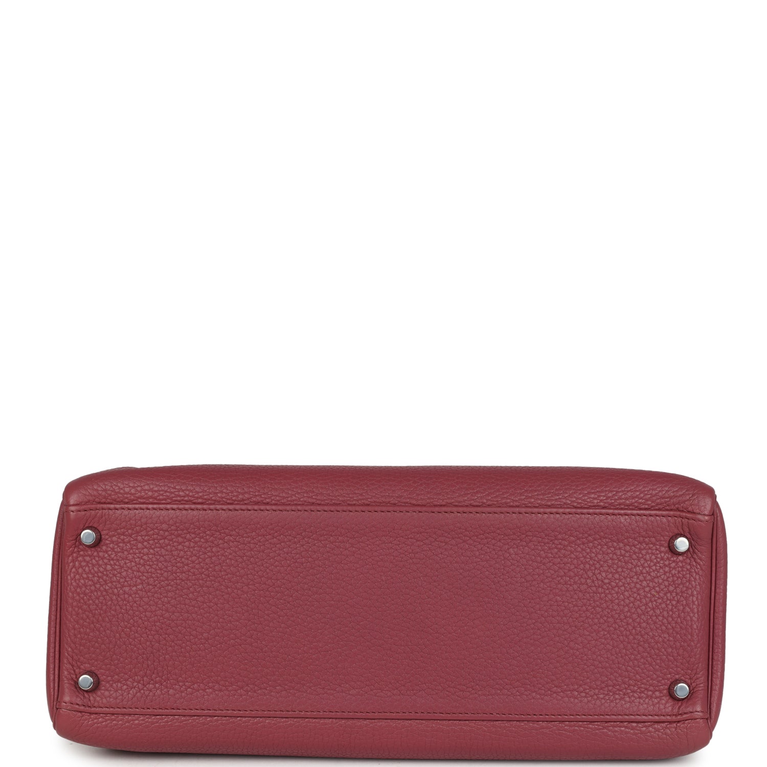 Pre-owned Hermes Retourne Kelly 35 Bois De Rose Clemence Palladium Hardware
