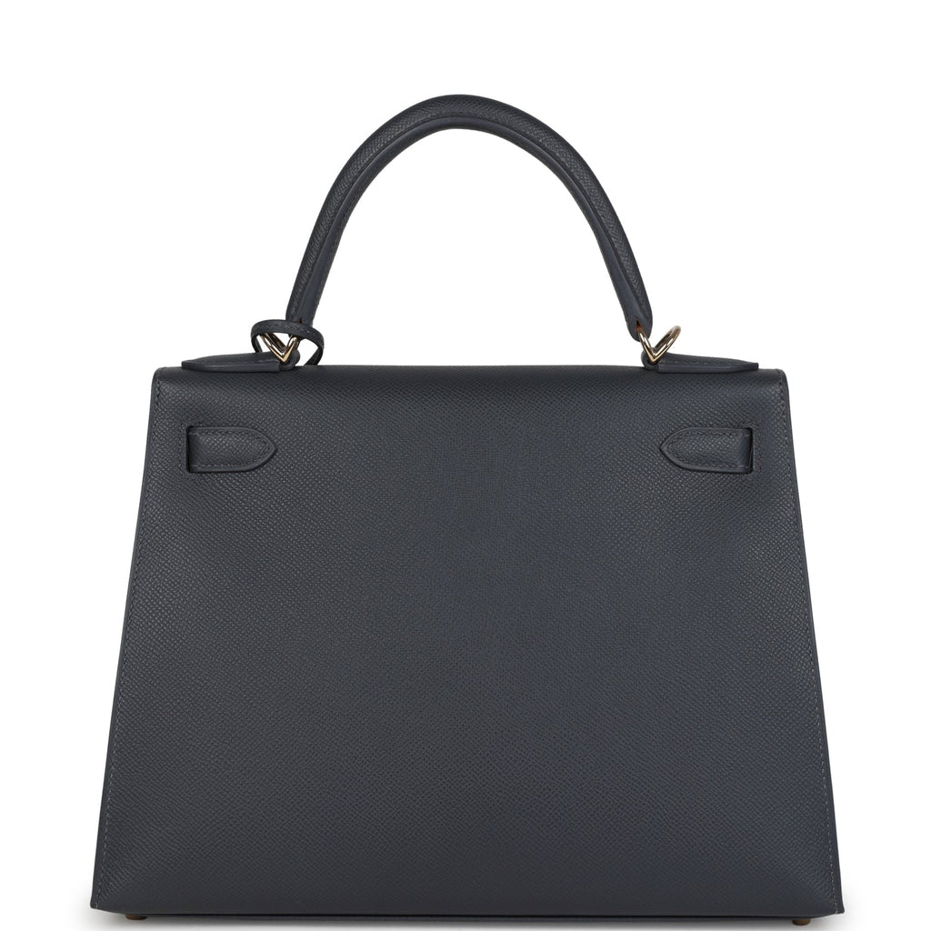 Hermes Kelly Sellier 28 Ardoise Epsom Permabrass Hardware
