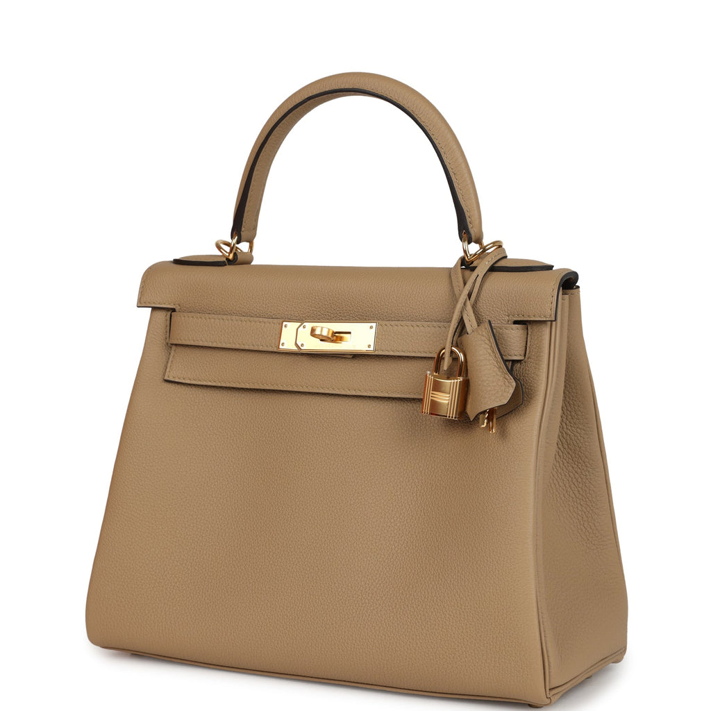 Hermes Kelly Retourne 28 Poussiere Togo Gold Hardware