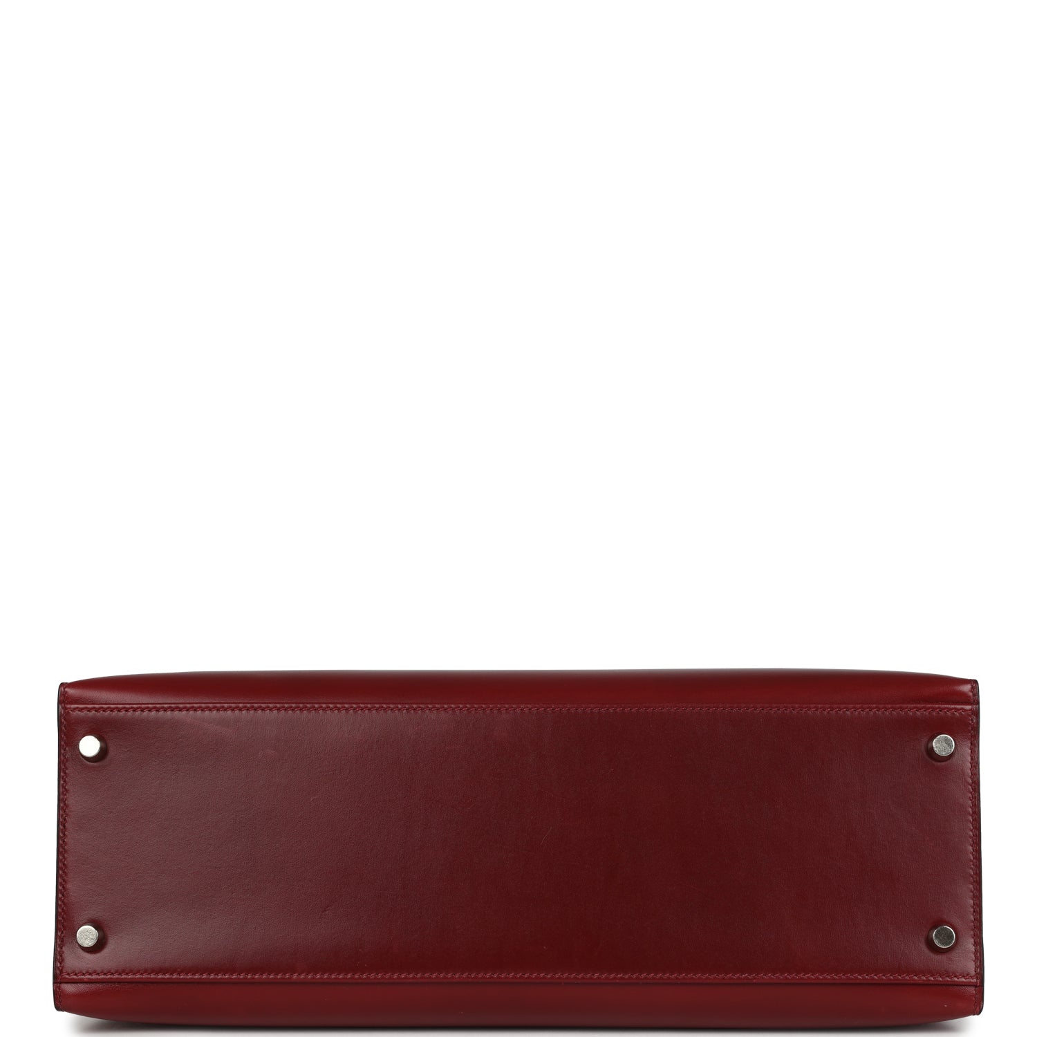 New Hermes Kelly Sellier 35 Rouge H Box Palladium Hardware