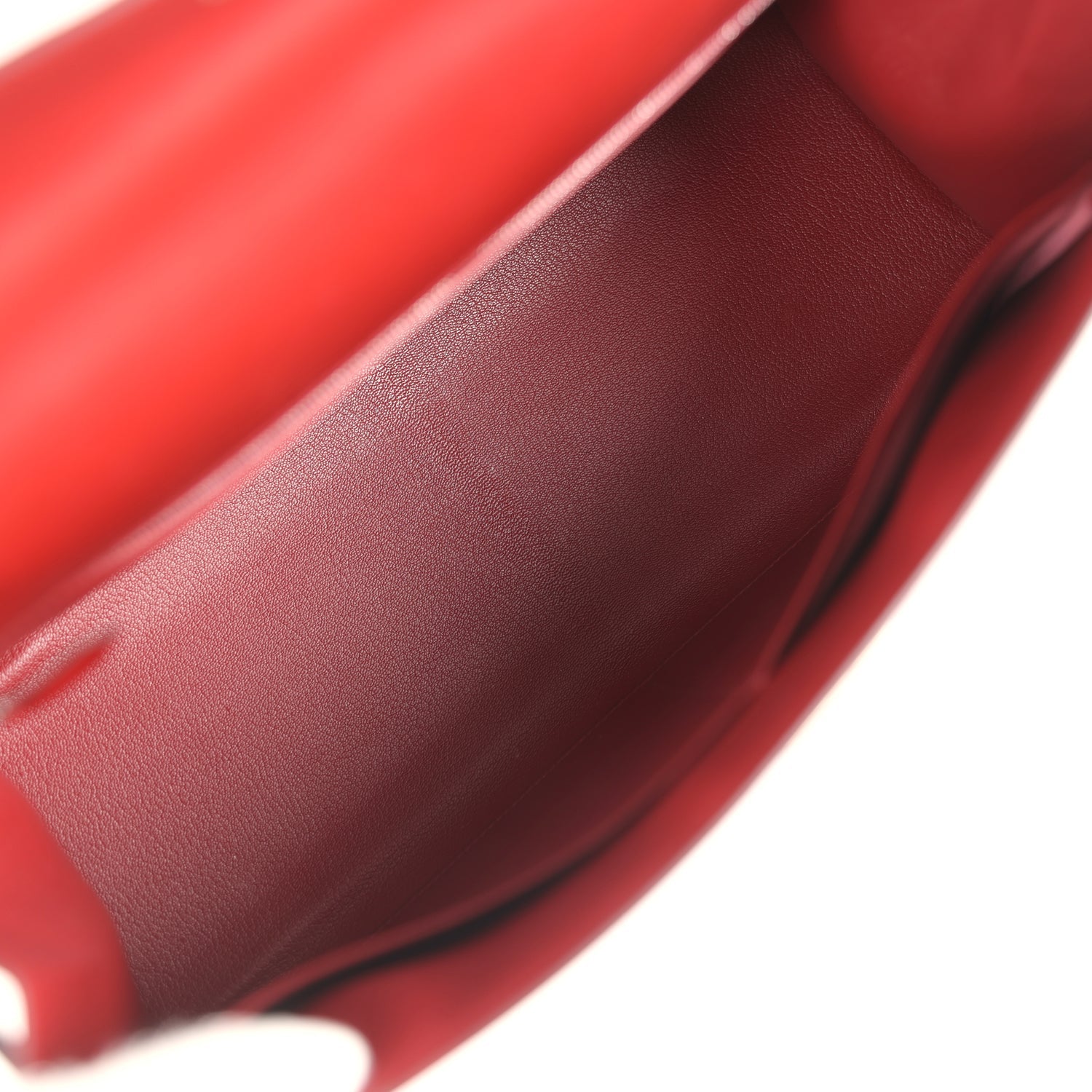 New Hermes Kelly Sellier 35 Rouge H Box Palladium Hardware