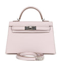 Hermes Kelly Sellier 20 Mauve Pale Chevre Palladium Hardware