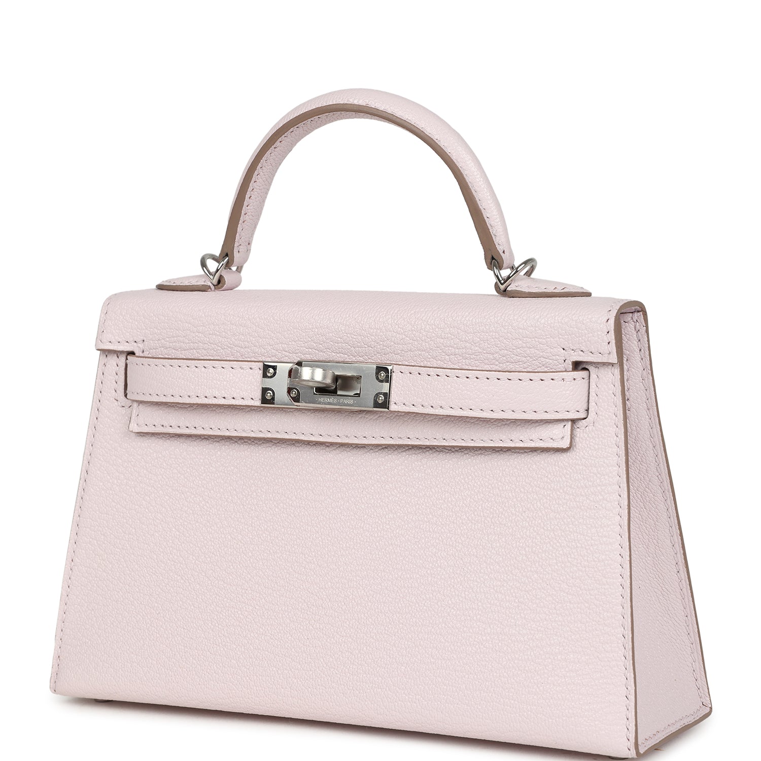 Hermes Kelly Sellier 20 Mauve Pale Chevre Palladium Hardware