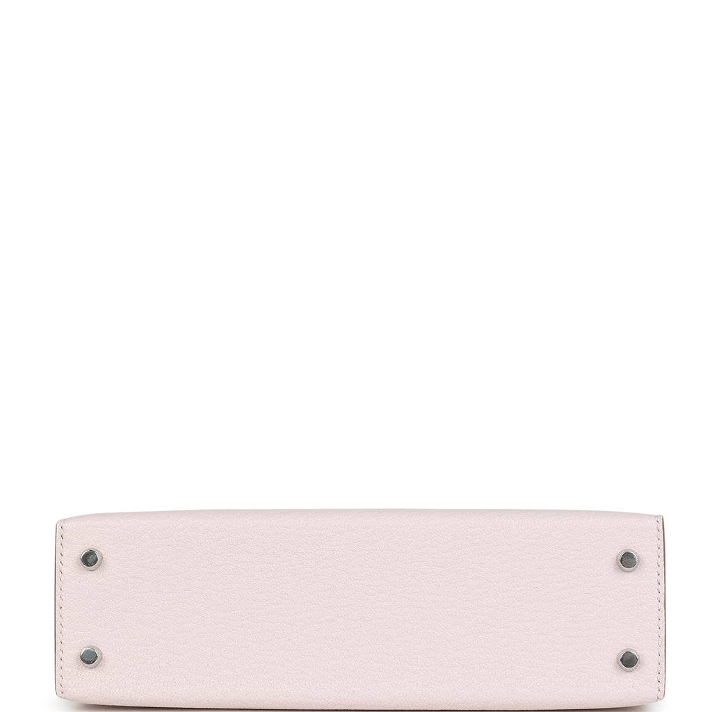 Hermes Kelly Sellier 20 Mauve Pale Chevre Palladium Hardware