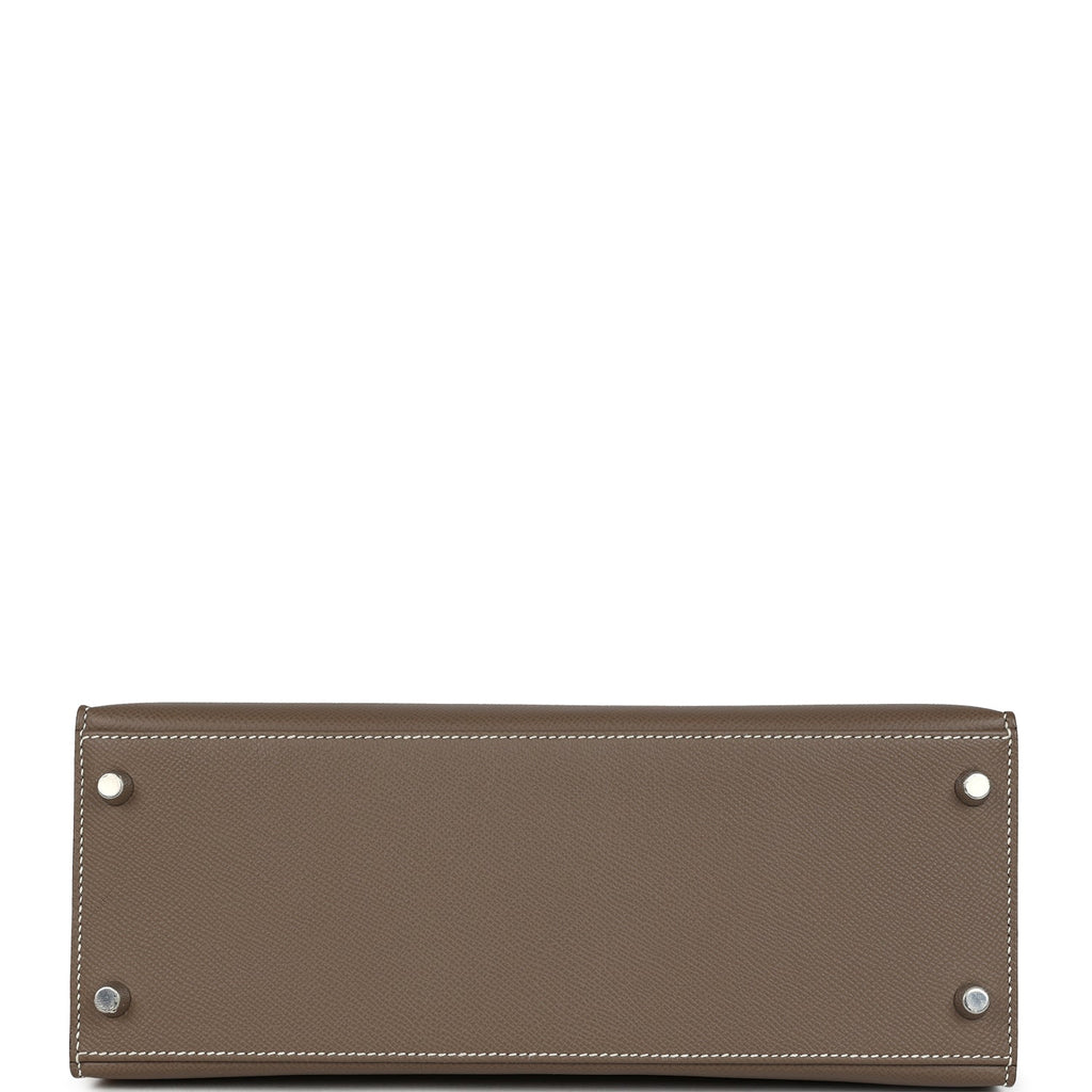 Hermes Kelly Sellier 28 Etoupe Epsom Palladium Hardware