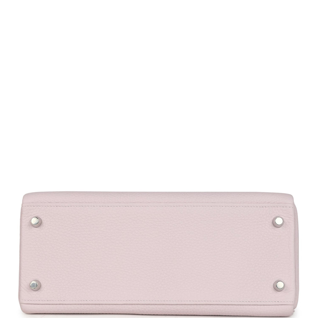 Hermes Kelly Retourne 28 Mauve Pale Clemence Palladium Hardware