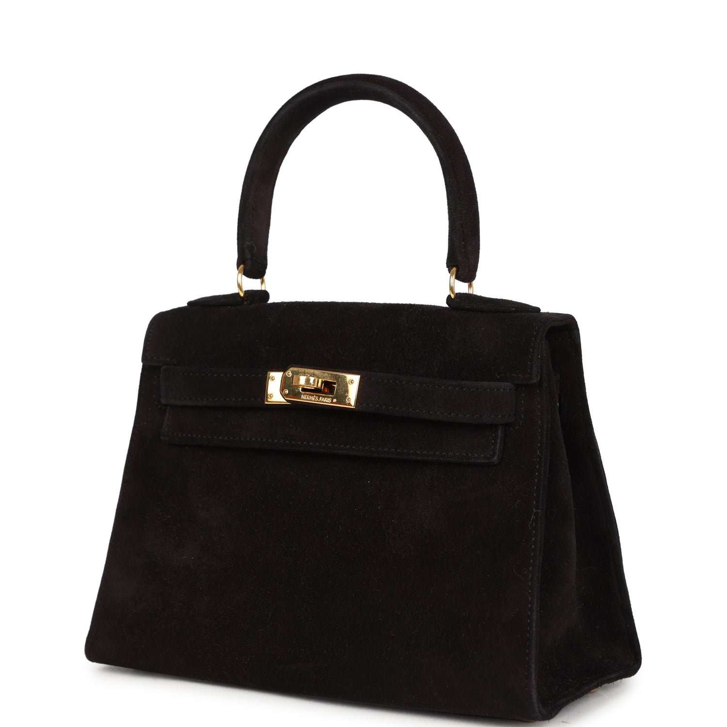 New Hermes Kelly Sellier 20 Black Doblis Gold Hardware