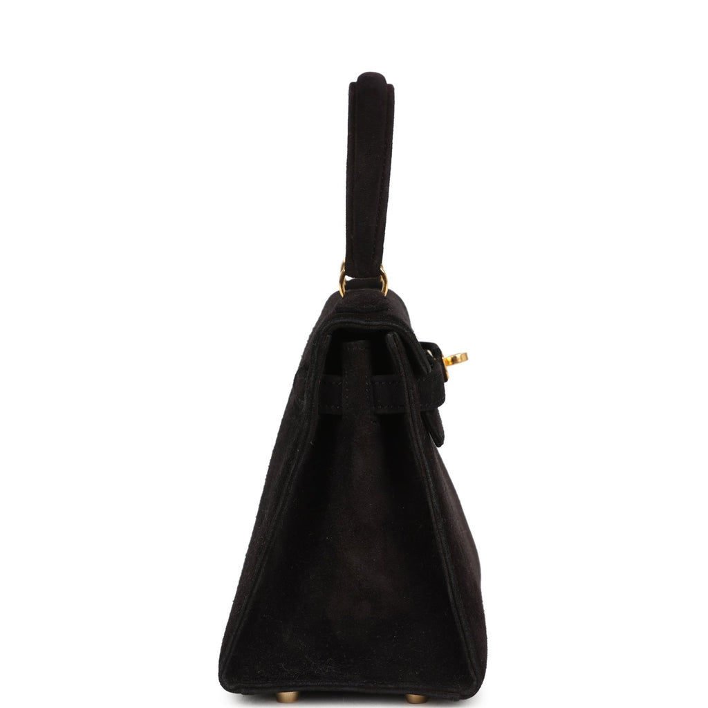 New Hermes Kelly Sellier 20 Black Doblis Gold Hardware