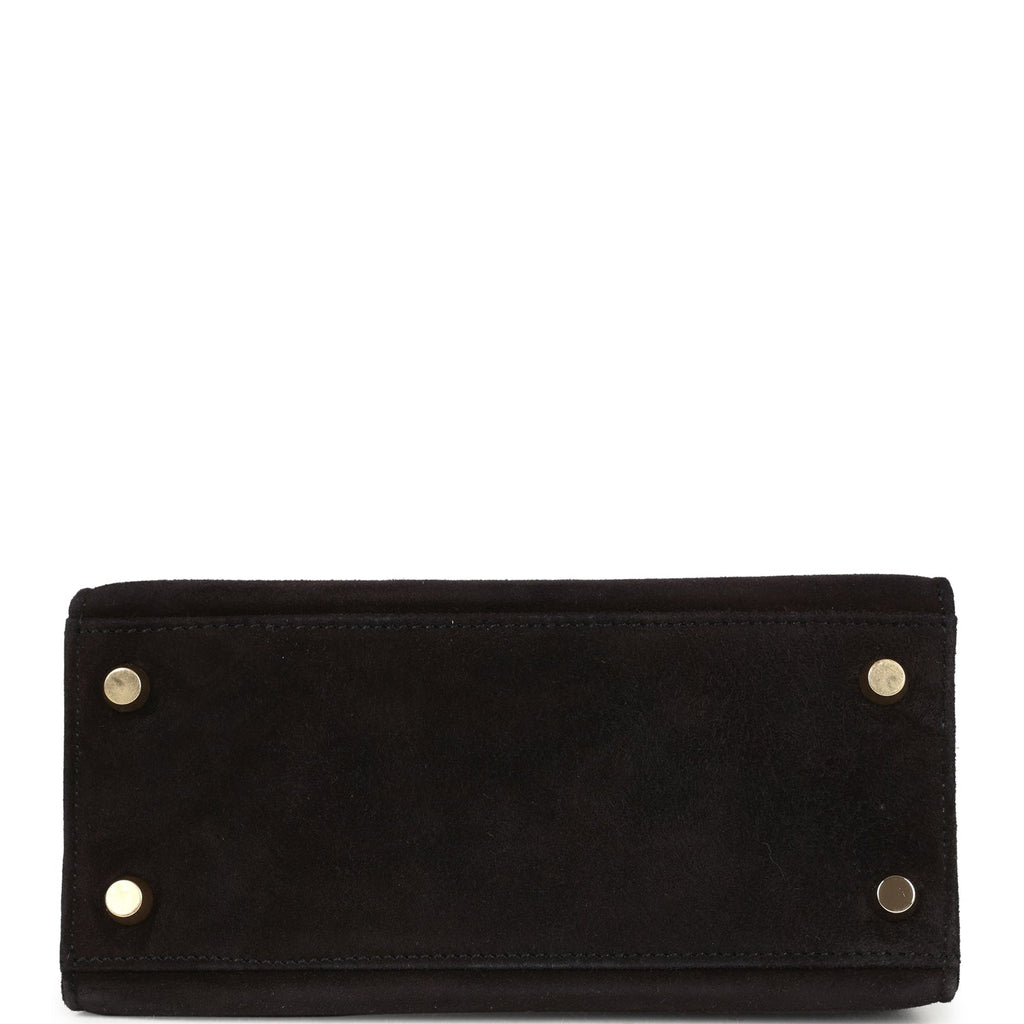 Vintage Hermes Kelly Sellier 20 Black Doblis Gold Hardware