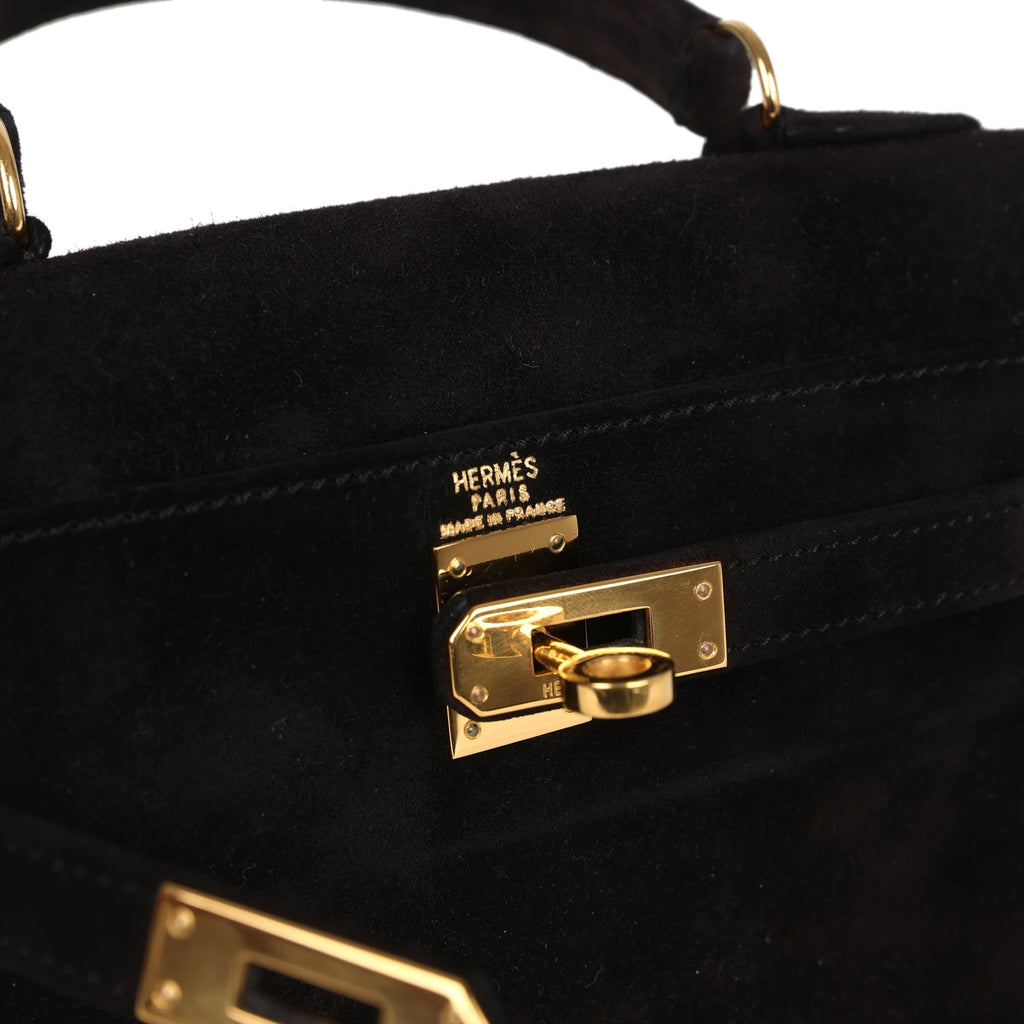 New Hermes Kelly Sellier 20 Black Doblis Gold Hardware
