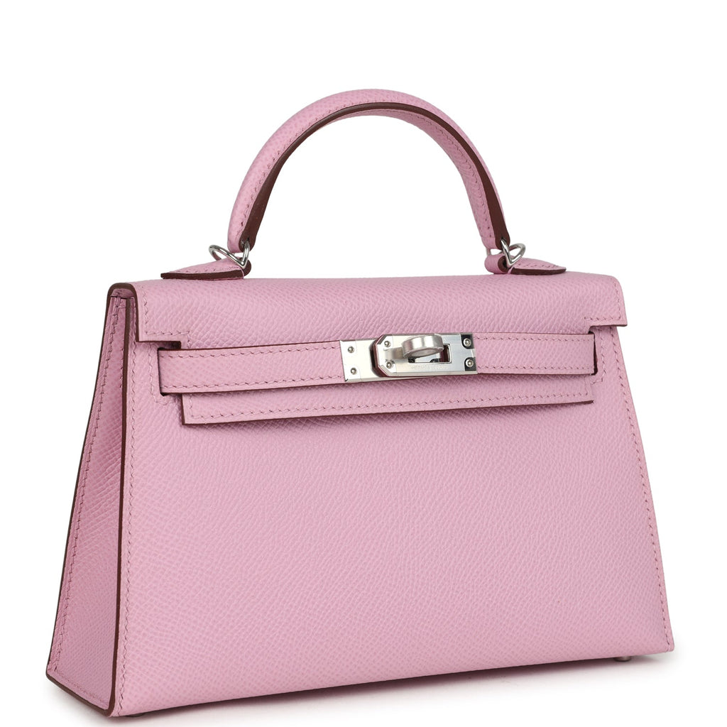 Hermes Kelly Sellier 20 Mauve Sylvestre Epsom Palladium Hardware