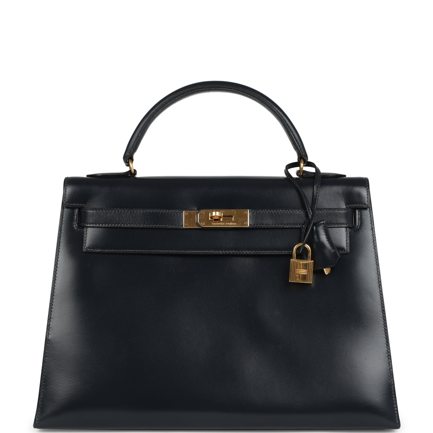 New Hermes Kelly Sellier 32 Bleu Indigo Box Gold Hardware