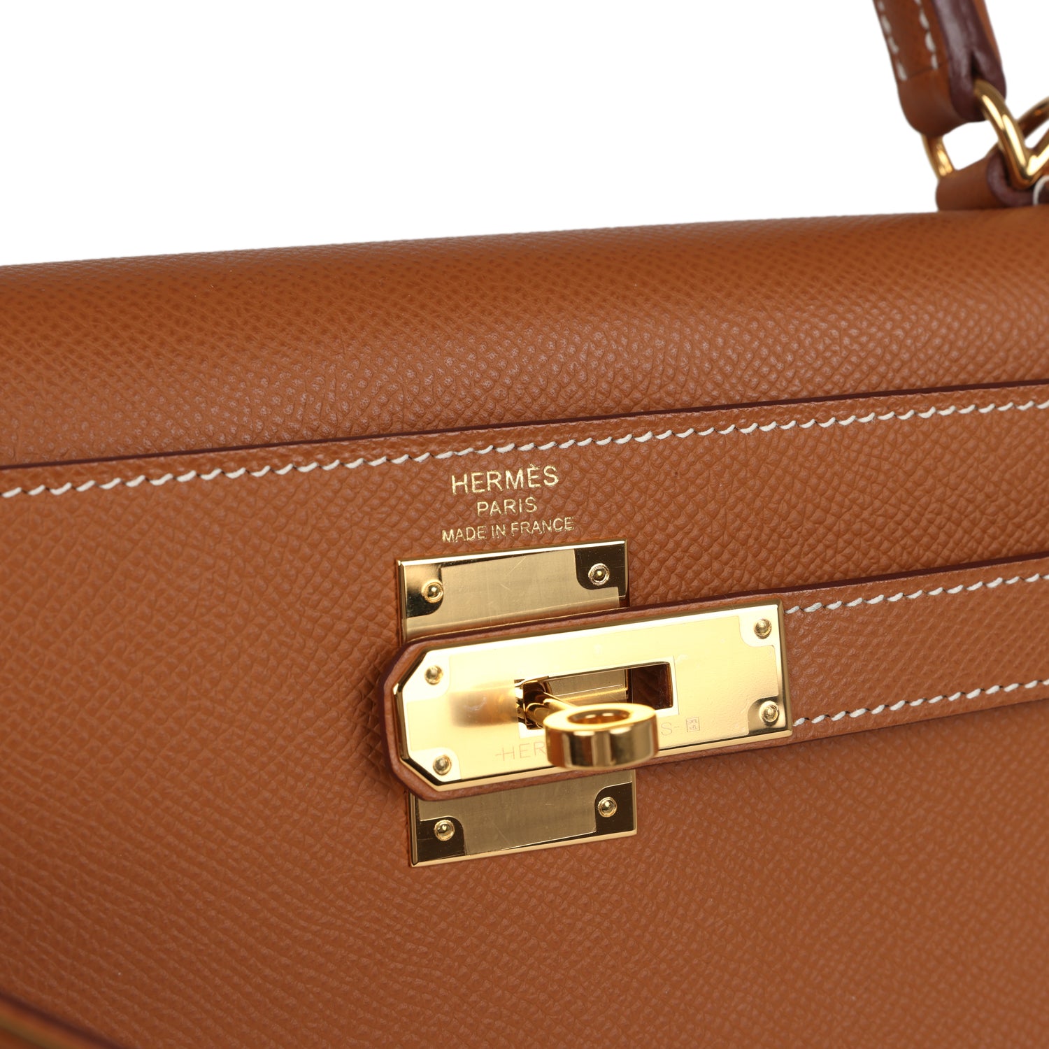 Pre-owned Hermes Kelly Sellier 28 Gold Epsom Gold Hardware