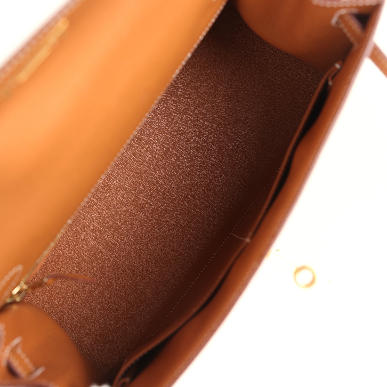 Pre-owned Hermes Kelly Sellier 28 Gold Epsom Gold Hardware