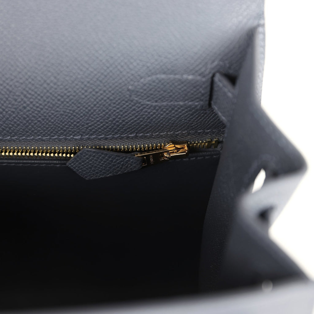 Hermes Kelly Sellier 28 Ardoise Epsom Gold Hardware