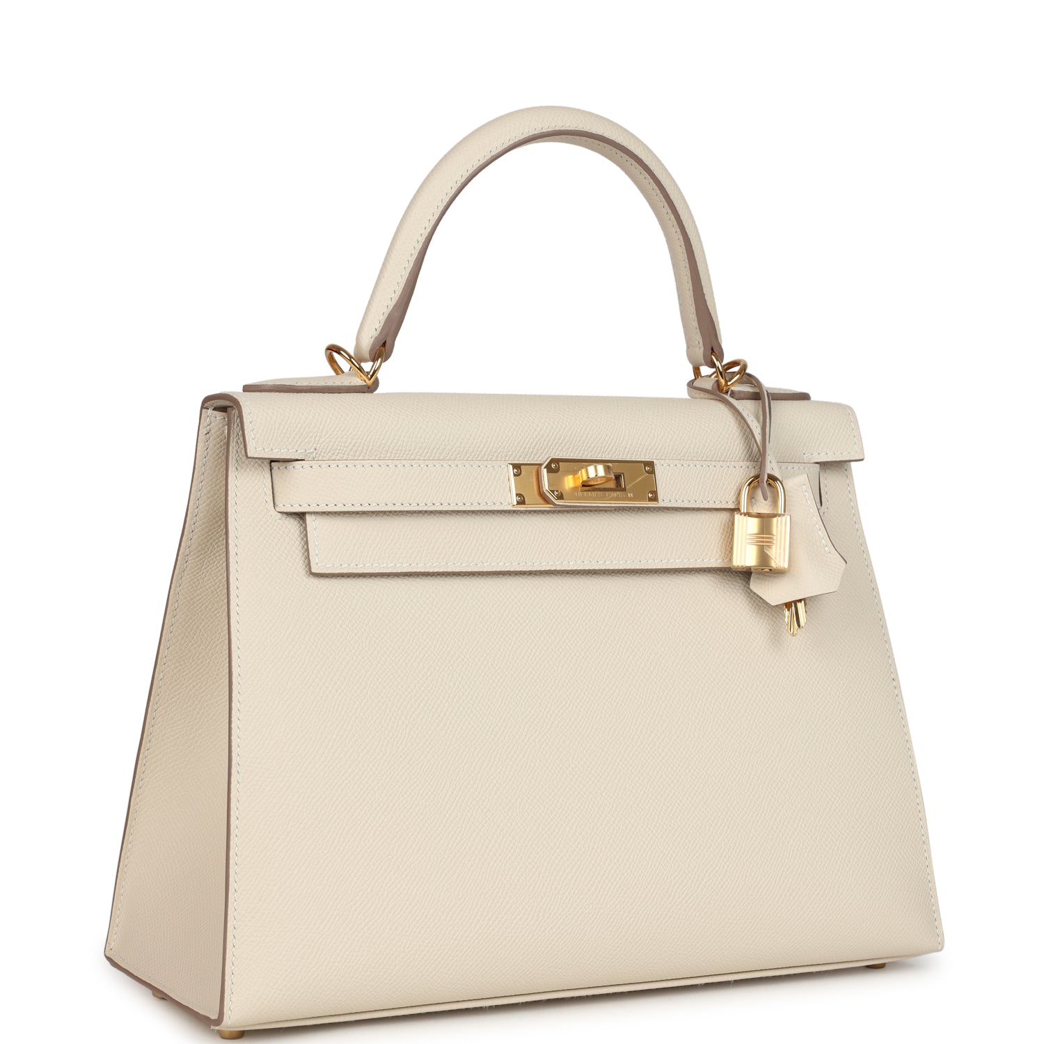 Hermes Kelly Sellier 28 Craie Epsom Gold Hardware