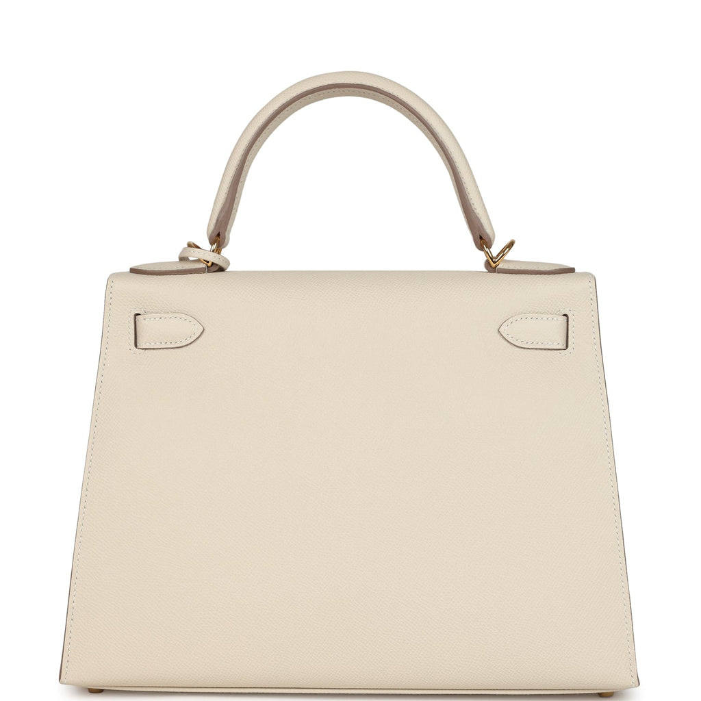 Hermes Kelly Sellier 28 Craie Epsom Gold Hardware