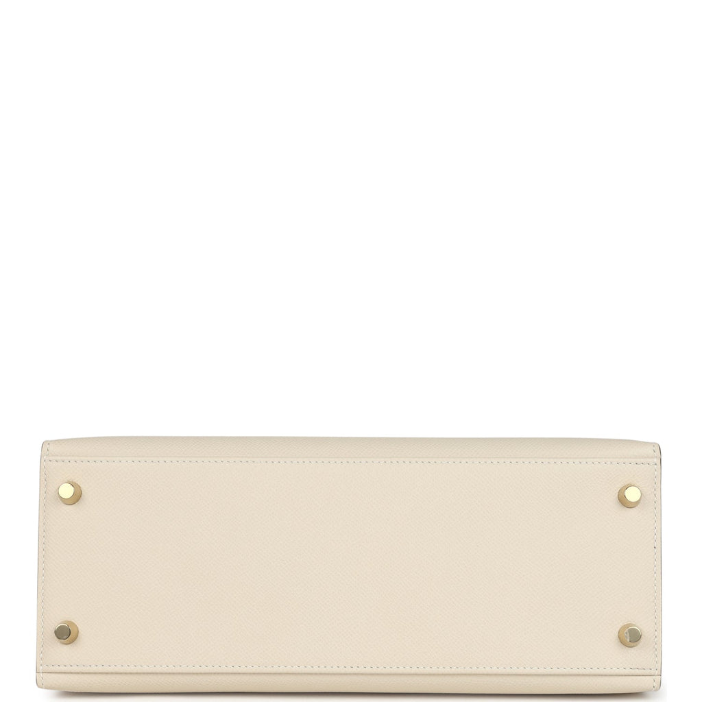 Hermes Kelly Sellier 28 Craie Epsom Gold Hardware