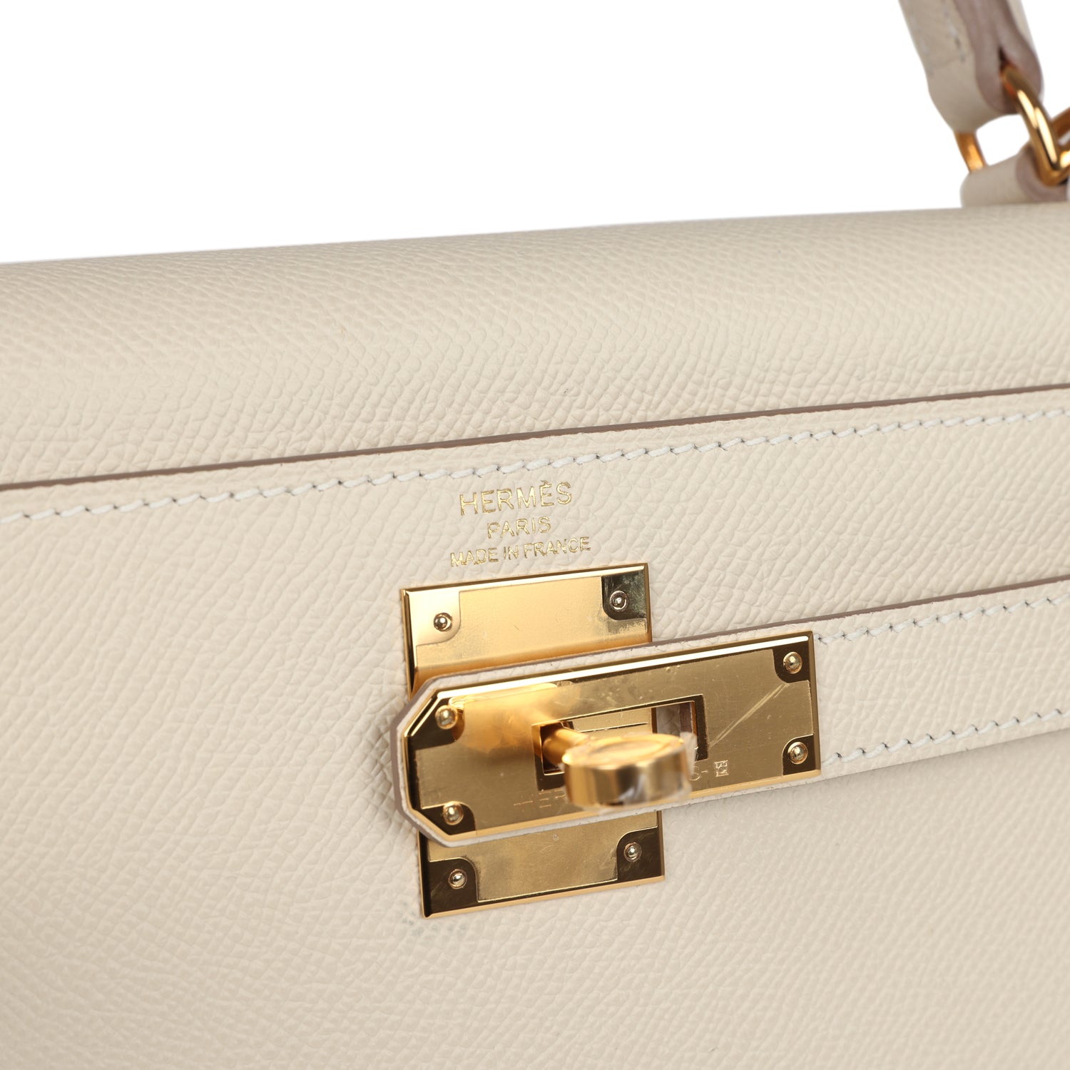 Hermes Kelly Sellier 28 Craie Epsom Gold Hardware