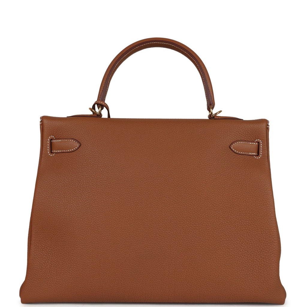 Hermes Kelly Retourne 35 Gold Togo Gold Hardware
