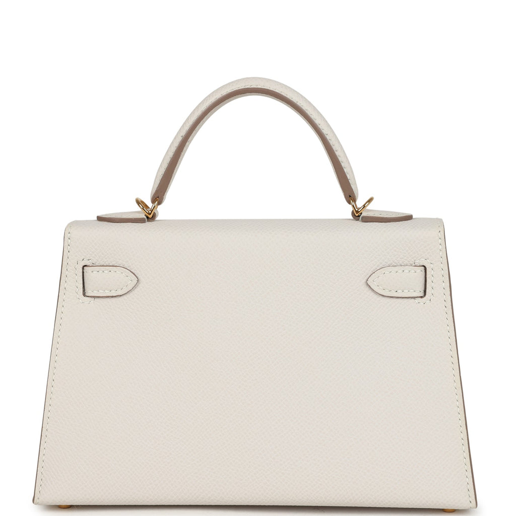 Hermes Kelly Sellier 20 Gris Pale Epsom Gold Hardware