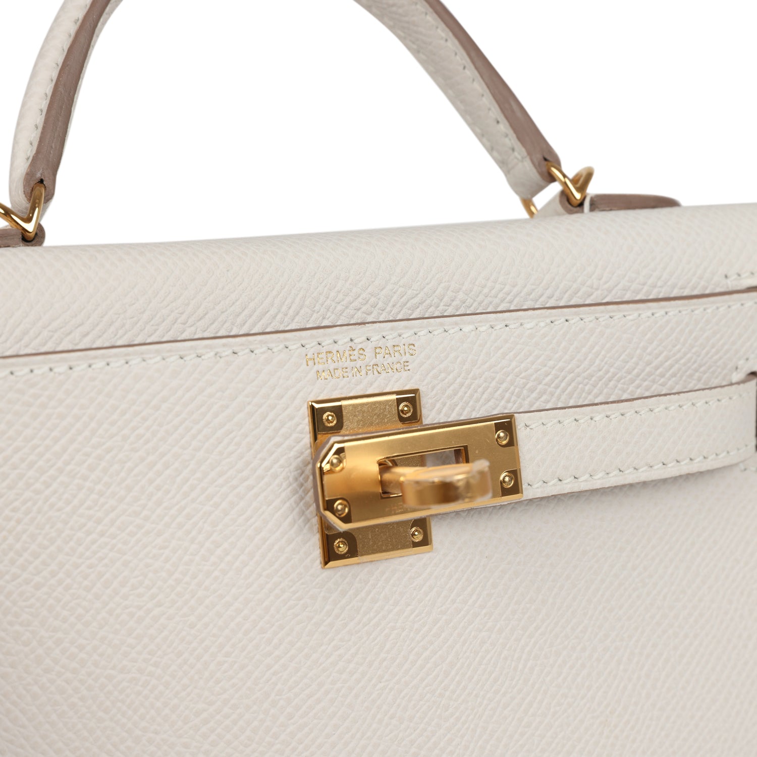 Hermes Kelly Sellier 20 Gris Pale Epsom Gold Hardware