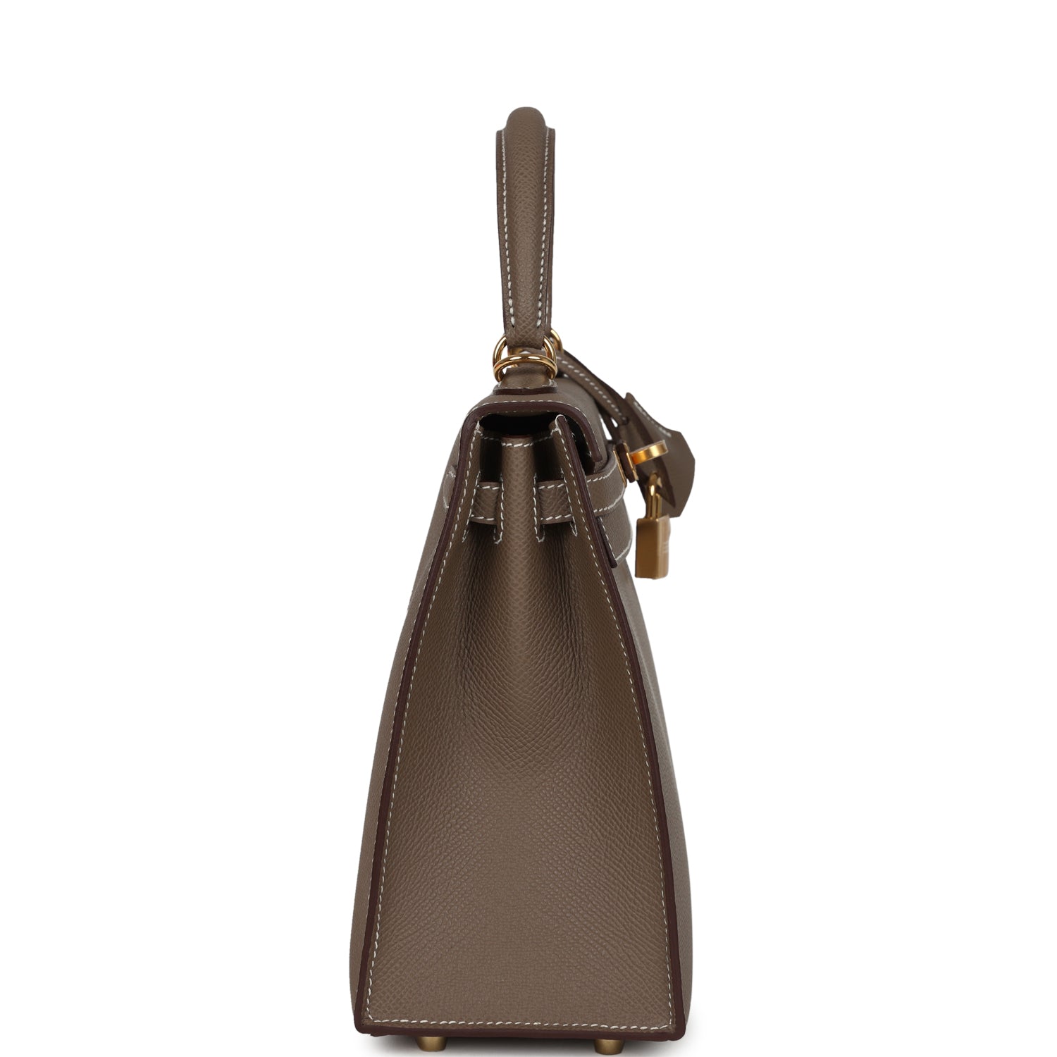 Hermes Kelly Sellier 25 Etoupe Epsom Gold Hardware