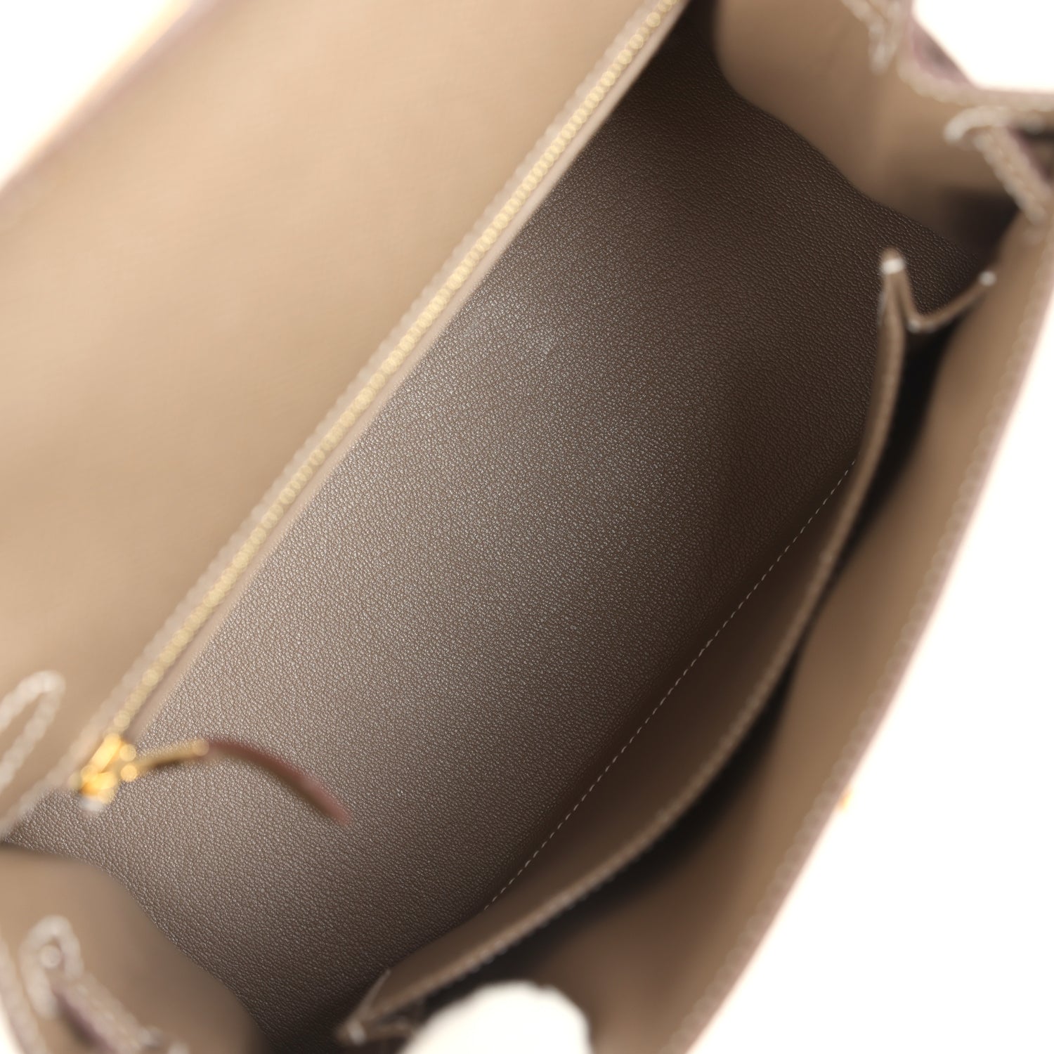 Hermes Kelly Sellier 25 Etoupe Epsom Gold Hardware