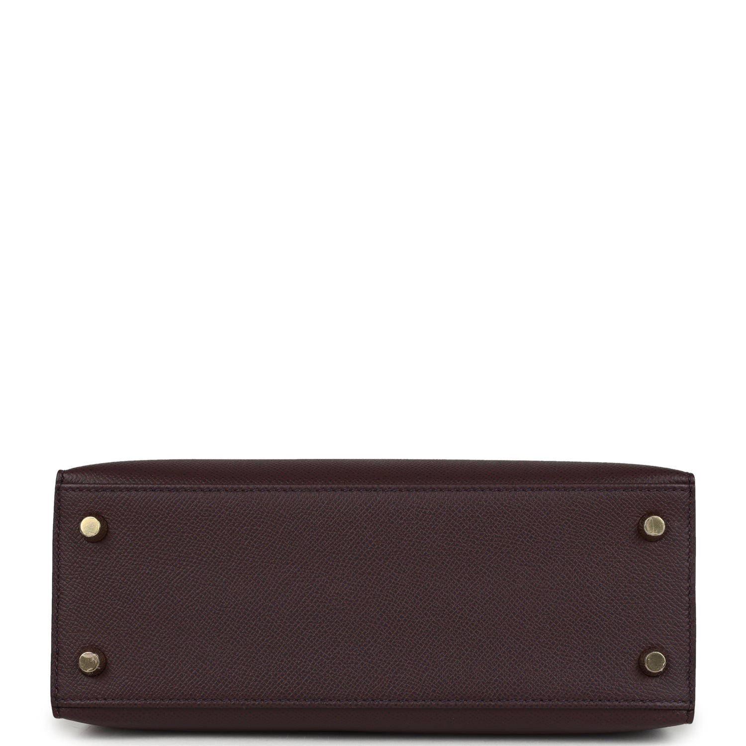 Pre-owned Hermes Kelly Sellier 25 Rouge Sellier Epsom Gold Hardware