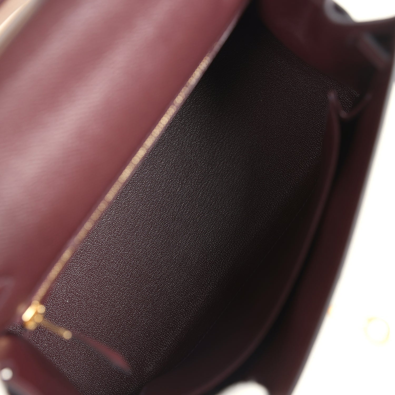 Pre-owned Hermes Kelly Sellier 25 Rouge Sellier Epsom Gold Hardware