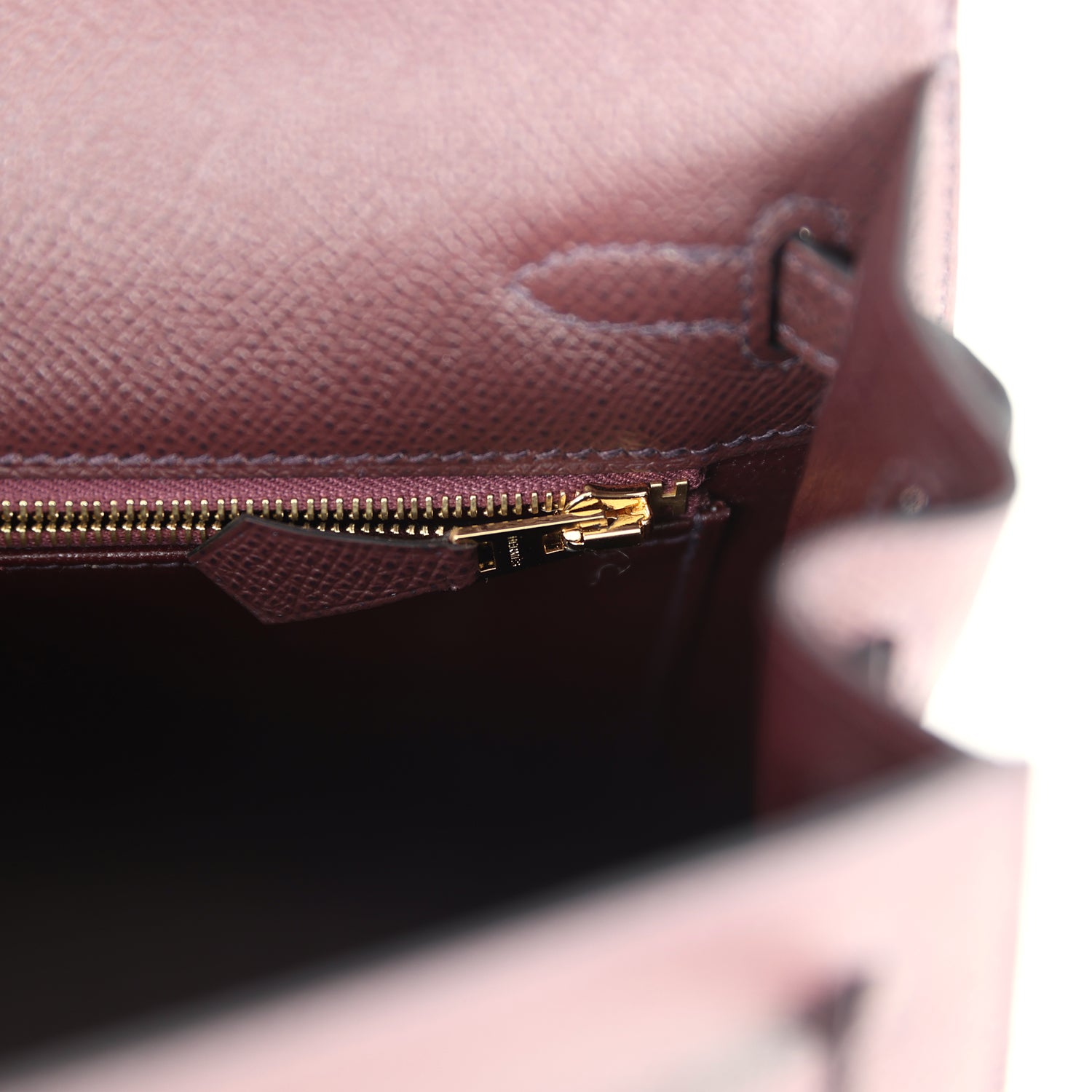 Pre-owned Hermes Kelly Sellier 25 Rouge Sellier Epsom Gold Hardware
