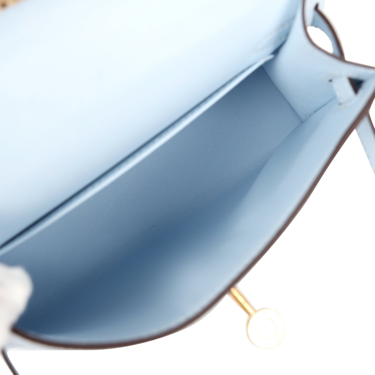 Hermes Kelly Sellier 20 Bleu Brume Epsom Gold Hardware