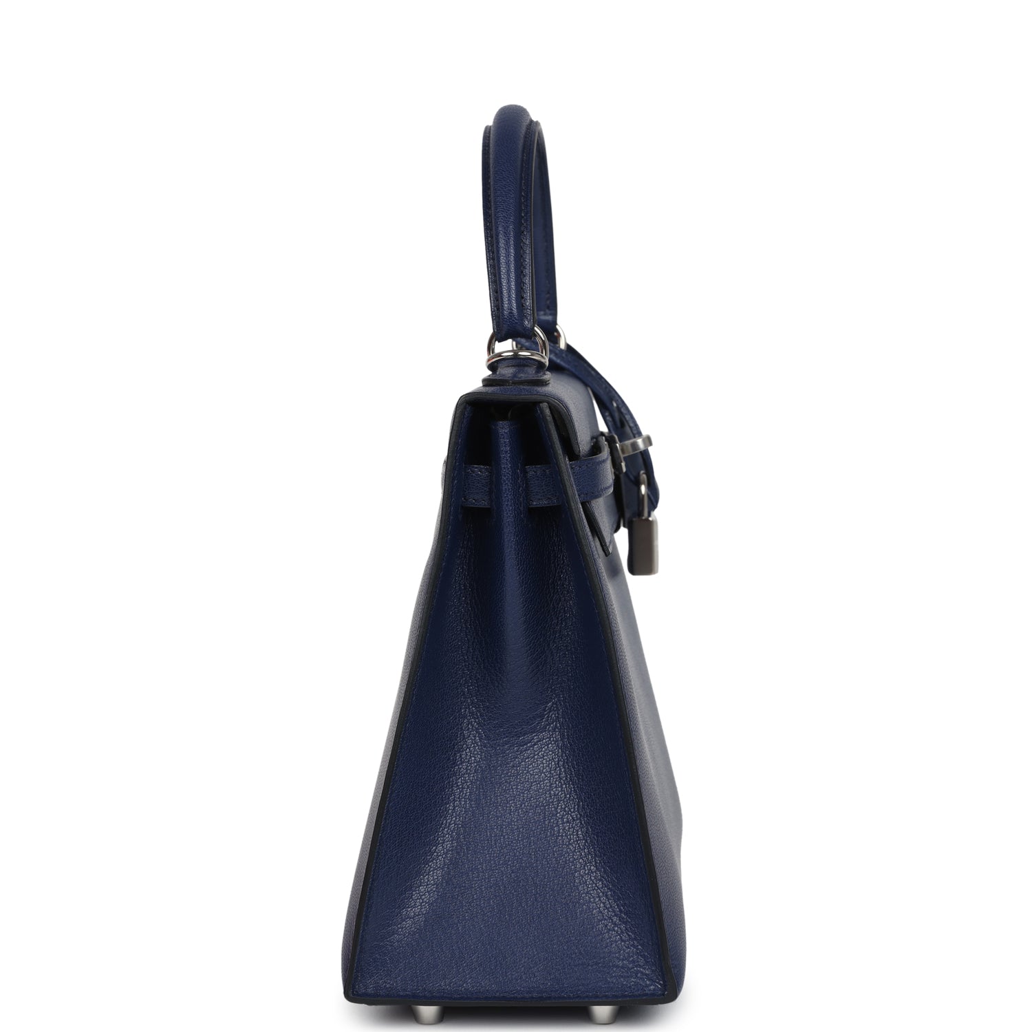 Hermes Kelly Sellier 25 Bleu Saphir Chevre Chamkila Palladium Hardware